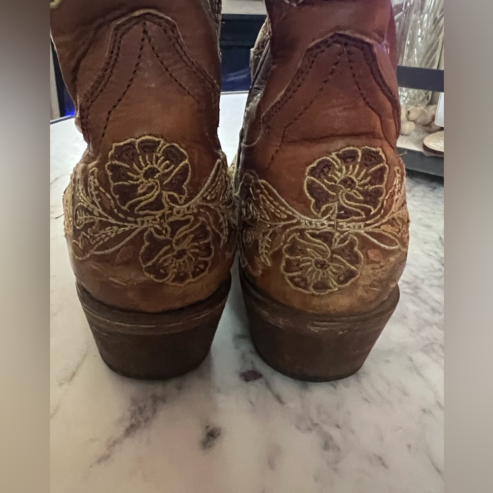 Macie Bean M8041 Ladies Embroidered Western Boot Whiskey Bent Foot Snip Toe 7 - Picture 9 of 11